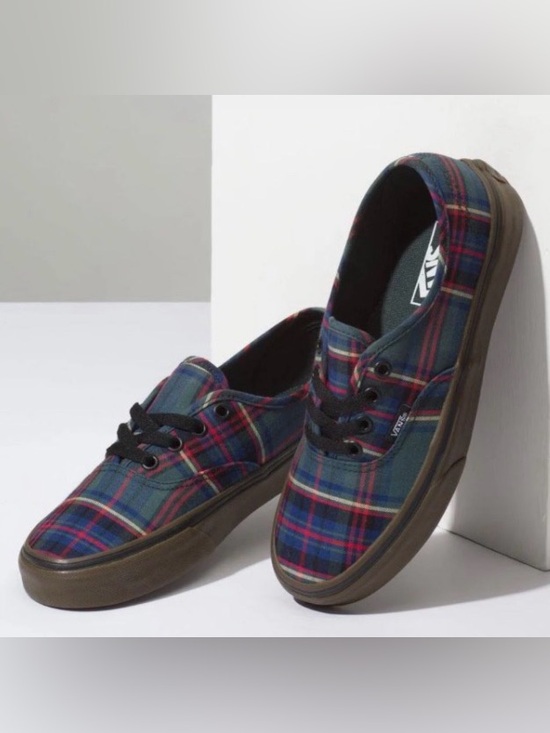 Vans Shoes - Vans Plaid Green Tartan Gummy Sole Womens Size 8